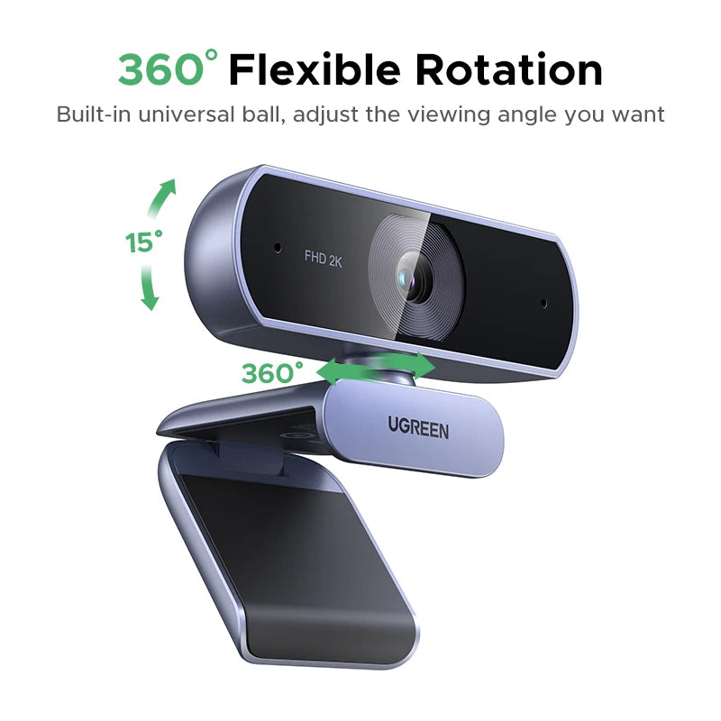 UGREEN 2K Webcam for Streaming