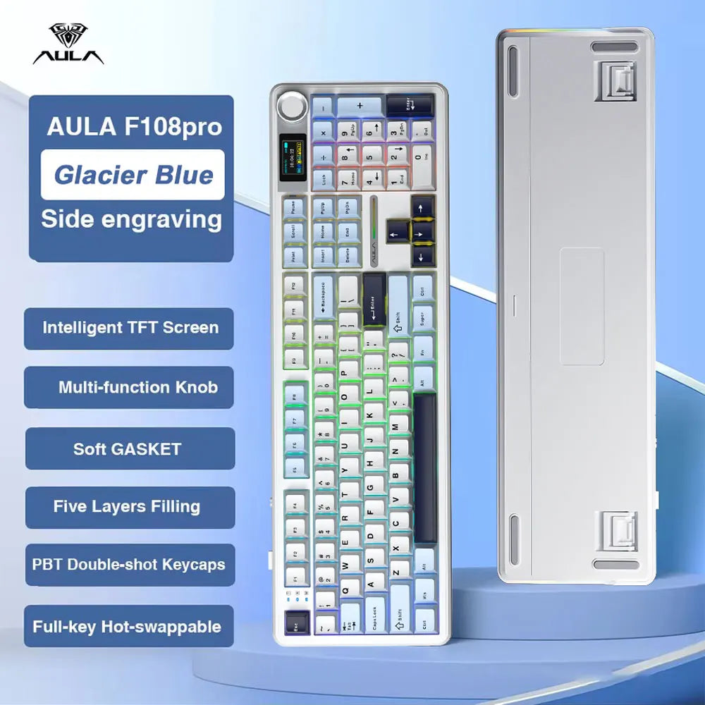 AULA Mechanical Keyboard Smart Display